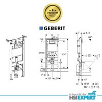 Geberit Vorwandelement + Bartolo WC + Drückerplatte + WC-Sitz