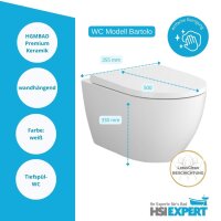 Geberit Vorwandelement + Bartolo WC + Drückerplatte + WC-Sitz