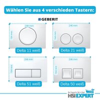 Geberit Vorwandelement + Bartolo WC + Drückerplatte + WC-Sitz