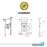 Geberit Vorwandelement Waschtisch Grohe Armatur Komplettset 60 cm