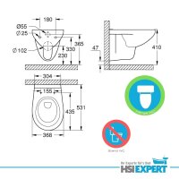 Geberit Vorwandelement Omega 82 oder 98 cm Grohe WC spülrandlos Drückerplatte WC Sitz SoftClose Set