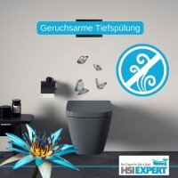 Ideal Standard Wandtiefspül-WC i.life B Randlos Grau mit Beschichtung, Sitz