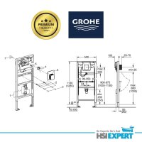 Grohe Urinal Element Urinal mit Deckel Drückerplatte weiß Komplett-Set