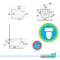 NERO Wand-Tiefspül-WC spülrandlos schwarz matt inkl. WC Sitz und Schallschutzset