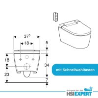 Geberit AquaClean Sela WC-Komplettanlage Dusch-WC mit Deckel