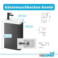 Gäste WC Bad-Set schwarz matt WC Unterschrank Armatur Grohe Accessoires Komplett-Set