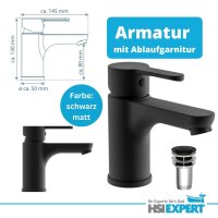 Gäste WC Bad-Set schwarz matt WC Unterschrank Armatur Grohe Accessoires Komplett-Set