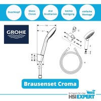 Hansgrohe Brausenset Croma Select S Vario/ Porter S...