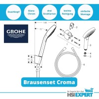 Hansgrohe Brausenset Croma Select E Vario/ Porter...