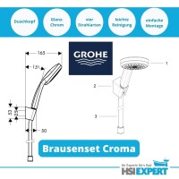 Hansgrohe Brausenset CROMA 100 Vario/Porter S Brausenset...