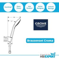 Hansgrohe Brausenset Crometta 1jet/Porter weiss/chrom...