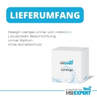 HGMBAD Urinal Onyx Zulauf von hinten mit LotusClean...