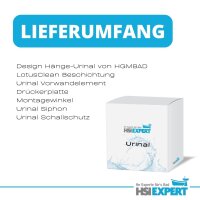 Geberit Duofix Urinal Elemnet ohne Deckel mit Drückerplatte schwarz matt