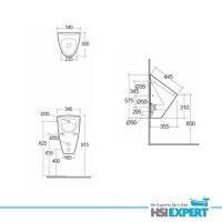 Geberit Duofix Urinal Elemnet ohne Deckel mit Drückerplatte schwarz matt