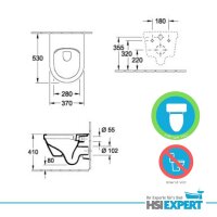 Villeroy & Boch Architectura WC spülrandlos WC Sitz mit Absenkautomatik Schallschutz